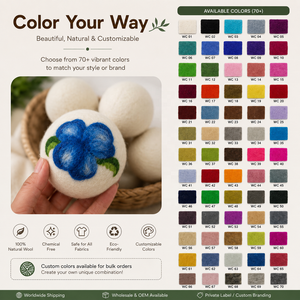 Wholesale Handmade 100% New Zealand <b>Wool</b> Dryer Balls Eco Friendly Reusable OEM ODM Private Label Kriti <b>Craft</b> HFDB-99 6 Count - Product Image 2