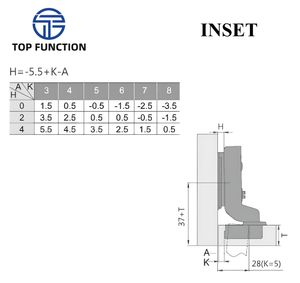 Bisagra hidráulica de superposición completa de 35 mm para gabinetes de cocina premium y aplicaciones en muebles de madera - Product Image 5