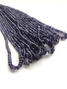 Perles d'iolite facettées en forme de rondelle, perles d'iolite de 16 pouces, perles d'iolite en forme de rondelle, perles en gros pour la fabrication de bijoux fins, pierres précieuses - Product Image 5