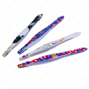 Wholesale Stainless Steel Eyebrow Tweezers Kit Slant and <b>Pointed</b> Tip Custom OEM Color Beauty Grooming <b>Tools</b> - Product Image 2