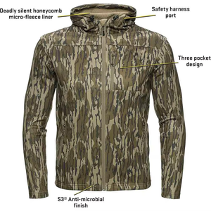 Camouflage Hunting Winter Soft <b>Shell</b> Jacket with Front Print Custom Logo Heated & Warm Unisex Outdoor Clothing - Product Image 2
