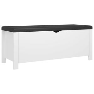 Boîte de rangement blanche avec coussin 41.3 "x 15.7" x 17.7 "Meubles de maison - Product Image 2