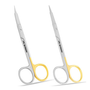 Juego de Tijeras Quirúrgicas Manuales de Alta Calidad con Certificación CE, Juego de Dos Tijeras de 13 cm con Hojas Dentadas Rectas y Curvas para un Corte Preciso - Product Image 2