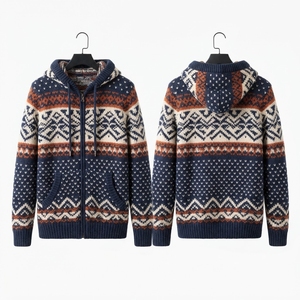Pull à capuche en tricot pour femme, col châle élégant, ourlet asymétrique, décontracté - Product Image 1