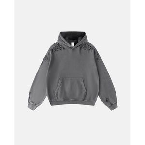Nouvelle Arrivée Sweat à Capuche Homme Hiver Style Streetwear Vintage Ample Effet Usé Lavé Oversize - Product Image 1