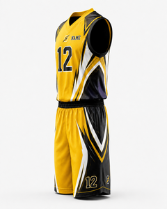 Ensemble d'uniformes de basketball personnalisés, maillot et short de basketball sublimés, vêtements de sport d'équipe avec nom, numéro et logo - Product Image 3