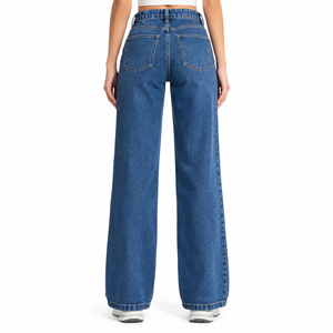 New ODM Ladies Breathable Straight Simple Denim Jeans Summer Autumn Export Quality Wholesale High Quality Manufacturer Supplier - Product Image 2