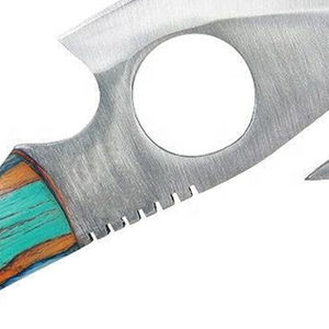 Cuchillo de Desollar de Acero Inoxidable de Hoja Fija de 7 Pulgadas Hecho a Mano con Funda de Cuero para Caza al Aire Libre - Product Image 2