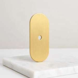 Pomo de latón de lujo ovalado en bronce con acabado mate, moderno y duradero, para muebles, cajones de cocina, puertas y armarios - Product Image 5