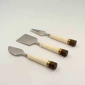 Couteau à fromage attrayant, ensemble de 3 pièces en acier inoxydable avec manche en résine, décoration de table, trancheur, couverts, couteaux à fromage - Product Image 3