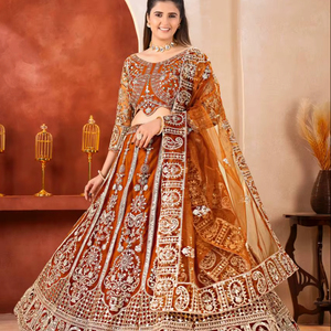 Low MOQ Women's Ethnic Wear Cheap Wholesale Ready Stock Fast Shipping OEM Private Label Lehenga Choli Recycled Materials Party - Product Image 1