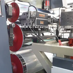 Máquina extrusora de hojas de transmisión hidráulica completamente automática para rollo de plástico Pp Ps