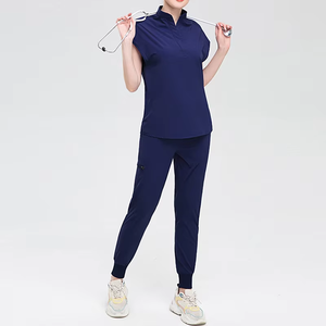 ODM Wholesale Custom Unisex Surgical Doctors Hospital <b>Scrub</b> <b>Sets</b> Spandex/Polyester Needle Detection Woven - Product Image 2