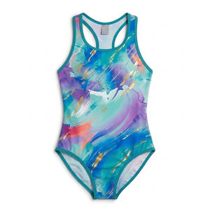 Maillots de Gimnasia Artística para Niñas, sin Mangas, con Pedrería Colorida, Ropa Personalizada para Escuela de Danza - Product Image 1