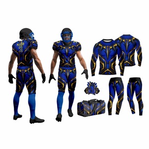 Custom Sublimation American Football Uniform Set Jersey Pants Compression <b>Gloves</b> Package Deal OEM ODM Low MOQ Short Sleeve - Product Image 1