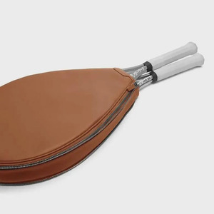 Bolsa de cuero para palas de pickleball, hecha a mano, de alta calidad, para almacenamiento de accesorios deportivos premium, a la venta al por mayor. - Product Image 4