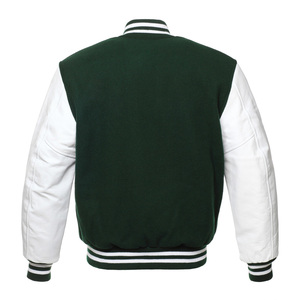 Premium Quality Custom Premium Quality Lettermen Varsity <b>Jackets</b> Black Wool Body Half White <b>Leather</b> Sleeves College <b>Jacket</b> - Product Image 3