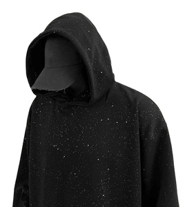 เสื้อฮู้ดของผู้ชายผ้าเกล็ดปลาเทอร์รี่400GSM โลโก้ที่กำหนดเองได้ - Product Image 4
