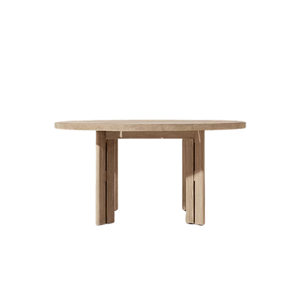 Premium Coastal <b>Outdoor</b> Dining <b>Table</b> Solid Teak Wood Elegant <b>Round</b> Profile Weather Resistant Villa Hotel Furniture - Product Image 3