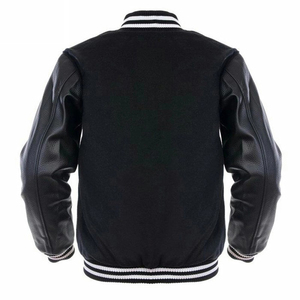 <b>Men</b> Leather Stand Collar Front Logo Custom Quilted Varsity <b>Jacket</b> Street Wear <b>Baseball</b> <b>Jacket</b> - Product Image 2