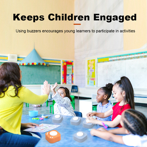 Buzzer di risposta Wireless per batteria ricaricabile in classe faida familiare con luci e suoni - Product Image 6