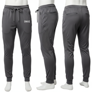 Pantalon de jogging décontracté en molleton violet pour homme Owais avec taille élastique, cordon de serrage et poches – Idéal pour l'automne - Product Image 5