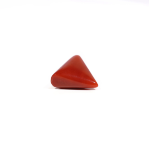 Luxury 8.1 Carat Synthetic Red Coral Oval Cabochon Loose Gemstone for Fine Jewelry - Product Image 3