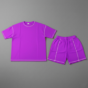 Conjuntos de Camisetas y Pantalones Cortos de Alto Rendimiento con Diseño de Logotipo Personalizado, MOQ Bajo, Estilo Moderno, Ropa Urbana de Dos Piezas para Hombre - Product Image 5