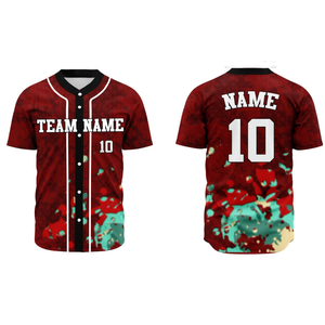 Maillot de baseball de qualité supérieure, sublimation, personnalisable, nom d'équipe, tissu léger, doux, respirant, confortable, sur mesure - Product Image 1