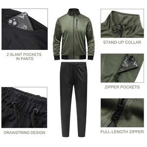 Conjunto Deportivo para Hombre de Tela Brillante 2 en 1, Estampado Sólido, de Alta Calidad, para Correr, Entrenamiento, con Cordón Ajustable - Product Image 2