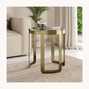 Stylish New Arrival Mirrored <b>Glass</b> Top And Metal Frame <b>Side</b> <b>Table</b> Modern Luxury New Design Customized End <b>Table</b> - Product Image 5