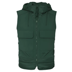Gilet matelassé sans manches pour homme, veste d'hiver en polyester, pull rouge uni, logo personnalisé, OEM, vente en gros, haute qualité - Product Image 5