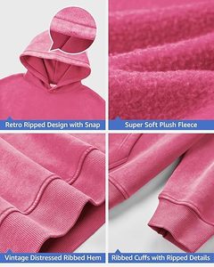 Heavyweight Washed Hoodies Cotton Fleece Sweatshirts Garment Dyed Washed Hoodies Premium Streetwear Luxury Vintage Washed Hoodie - Product Image 3
