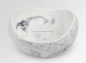 Ensemble de bols de service en résine jaune de bohème personnalisés de haute qualité fabriqués à la main pour la maison hôtel carton emballé hautement poli - Product Image 2