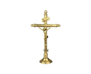 Decorative Religious Brass <b>Cross</b> For Prayer Room Wall Hanging Church Altar And Sacred Interior Design - Product Image 2