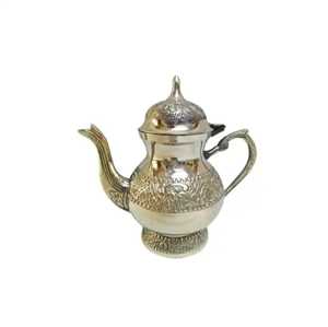 Traditional Brass <b>Tea</b> Kettle Handcrafted Vintage Style Metal Whistling Double Wall Eco-Friendly Durable Food Grade Coffee - Product Image 1