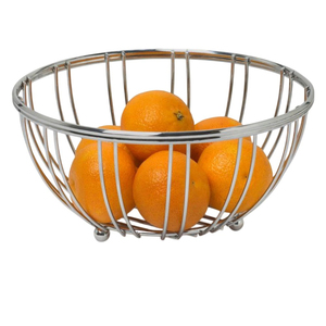 Corbeille à fruits décorative en fer de haute qualité, panier de rangement en fil métallique à design ouvert, vaisselle en métal pour la maison et l'hôtellerie (vente en gros) - Product Image 2