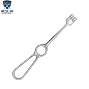 เครื่องมือผ่าตัดแบบ Volkmann Retractor คุณภาพสูง ชนิด Rake คมกริบ 4 ง่าม สำหรับดึงเนื้อเยื่ออ่อน - Product Image 2