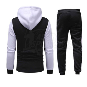 Fitness Wear Men's Hooded Casual Tracksuits Zipper Closure 100% Cotton Material Quick Dry Breathable Stylish Sportswear Finish - Product Image 2