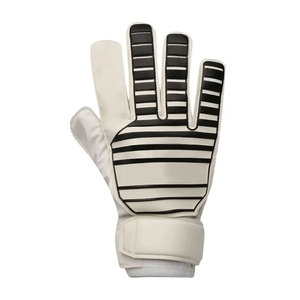 White Football Goalkeeper Gloves <b>Full</b> Finger Non <b>Slip</b> Breathable Leather Unisex Hook And Loop Closure - Product Image 2