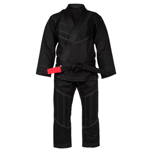 Unisex Black Karate Kimono 100% Cotton Durable Regular Fit Adult Martial Arts Wear 300g Fabric Weight Breathable - Product Image 1