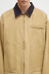 Chaqueta de Mezclilla de Algodón Vintage para Hombre, Tela de Lona de Alta Calidad, Estilo Casual Urbano, Estilo Clásico de Ropa de Trabajo, Chaqueta Personalizada con Logotipo para Hombre - Product Image 3