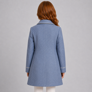 Stylish <b>Kids</b> Wool Puffer Jacket Comfortable Cold Weather Outerwear for <b>Winter</b> Warmth <b>Kids</b> Woolen <b>Coat</b> With OEM Design - Product Image 4