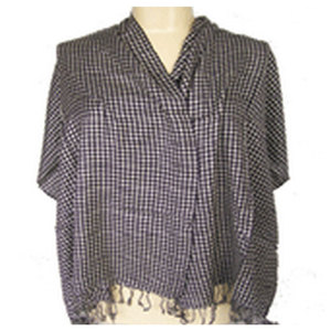 Elegant Houndstooth Rayon Scarf / Viscose Scarf Lightweight Luxury Fashion Accessory for Women Soft Breathable Printed Wrap - Product Image 1