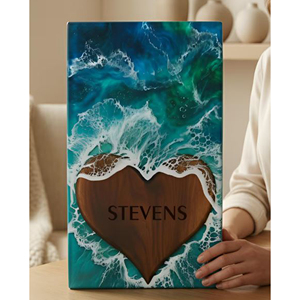 Urna de Madera Personalizada con Forma de Tren – Caja Conmemorativa Grabada con Locomotora, Recuerdo Conmemorativo de AYAANS - Product Image 3