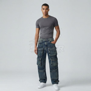 Pantalones Cargo Rectos Transpirables y Ecológicos para Hombre, de Larga Duración, con Múltiples Compartimentos para Bolsillos, Ideales para Entrenamientos Casuales - Product Image 4