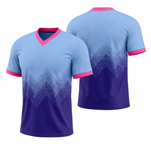 เสื้อฟุตบอลอเมริกันแบบสั่งทำ SPARKWELL ชุดทีมแบบยูนิเซ็กซ์ คอวี แขนสั้น สีไล่ระดับแบบซับลิเมชั่น ระบายเหงื่อได้ดี - Product Image 6