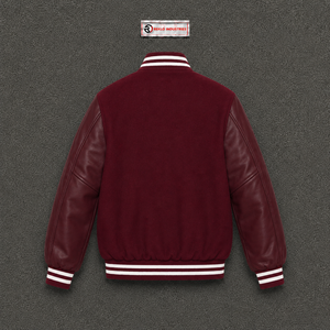 SOFT MAROON CASUAL <b>JACKET</b> FOR MEN'S <b>Leather</b> Sleeves Casual Turn-down Collar Regular Fit WITH <b>WINTER</b> WARM URBAN FASHION STYLE WEA - Product Image 6