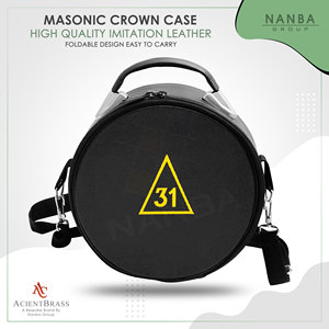 กล่องใส่หมวกเมสัน NANBA GROUP ระดับ 31 ของพิธีกรรมสก็อตแลนด์ ทำจากหนังเทียมคุณภาพพรีเมียม สีดำ - Product Image 4