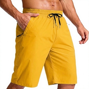 Shorts de sport pour hommes en polyester et élasthanne à séchage rapide et réfléchissants, avec poches latérales zippées, pour la remise en forme, le golf et la salle de sport - Product Image 5
